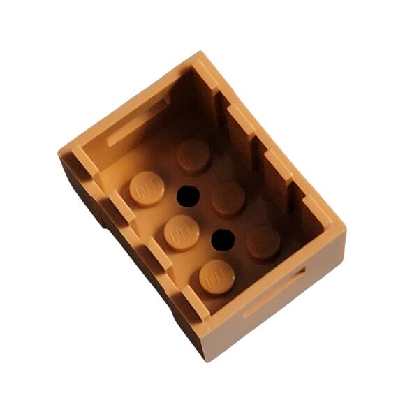 LEGO Crate with Handholds 30150 Medium Nougat‎ Accessory Piece Part Replacement - Picture 3 of 4